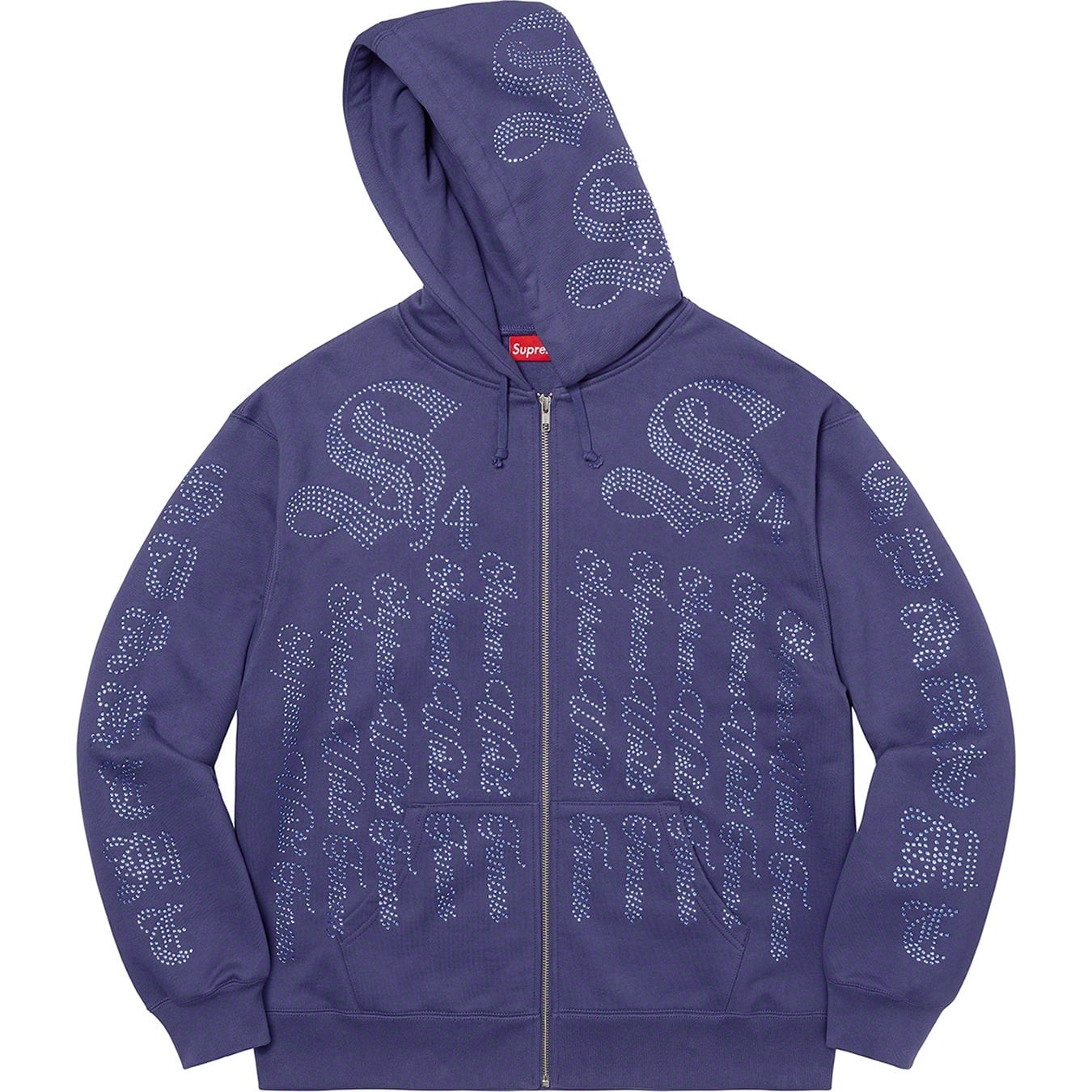 Rhinestone Zip Up Hooded Sweatshirt view 17